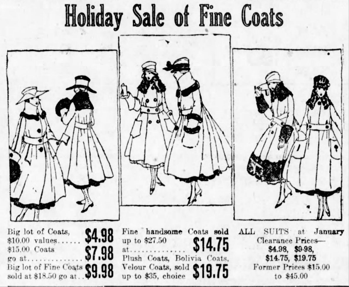 Holiday Sale of Fine Coats